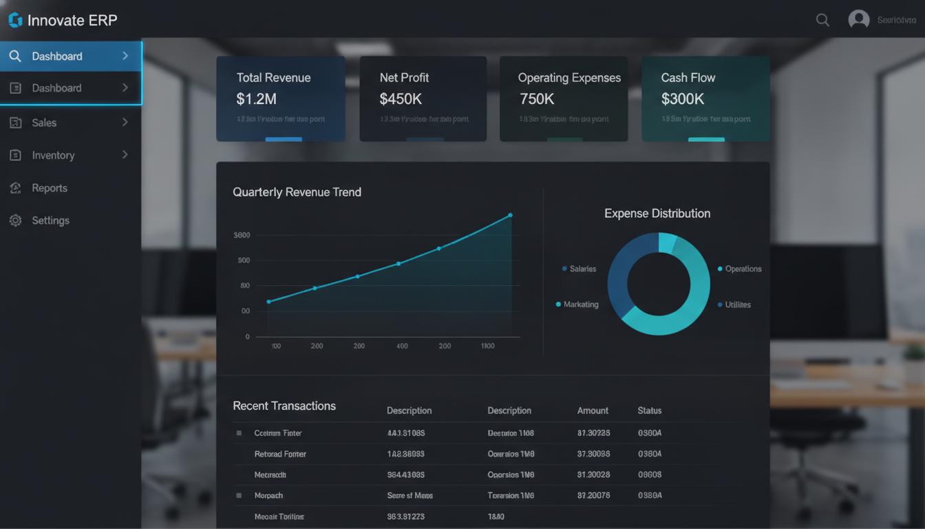 Dashboard do Sistema ERP